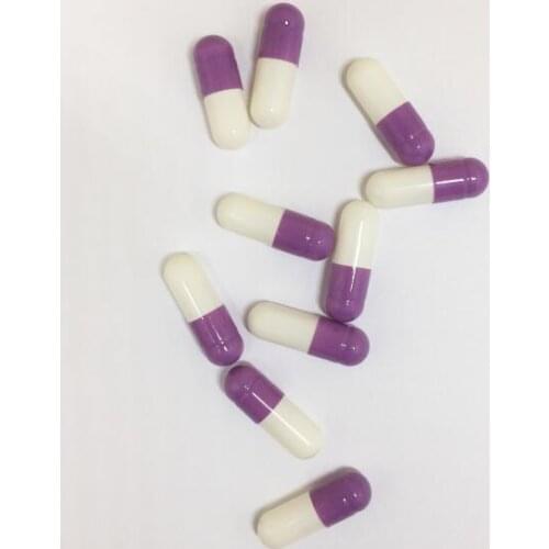 0# 1000pcs 0 size High quality colored hard gelatin empty capsules, orange/purple white capsules ,joined or separated capsules