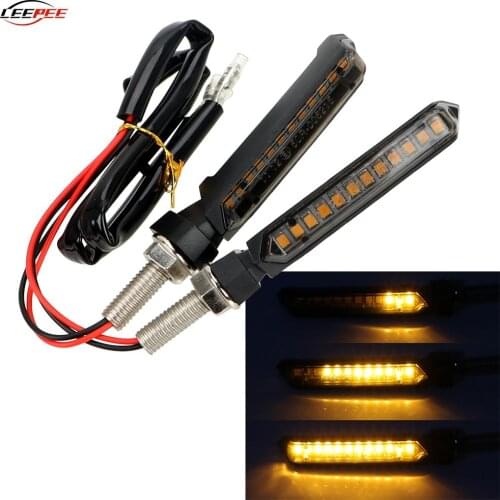 12V LED Motorcycle Flashing Taillight Turn Signal Lamps Rear Tail Brake Stop Lights Blinker Strobe Dynamic Motorbike Accessories
