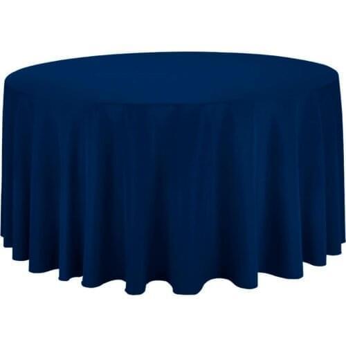 2Pcs Navy Blue Round 320cm Polyester Tablecloth For Wedding Party Banquet Decoration Hotel Supplies Free Shipping