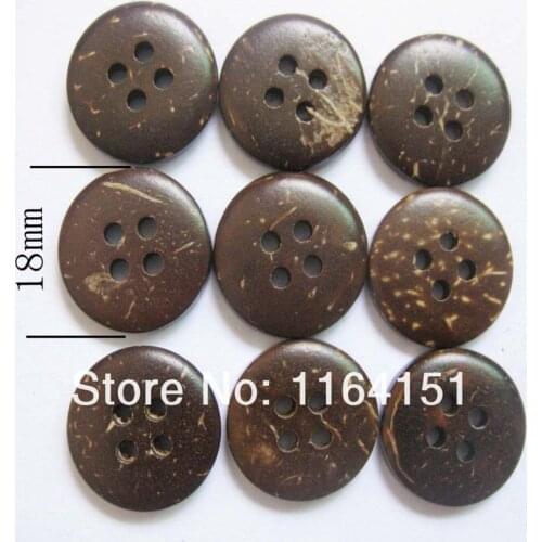 50pcs/lot Natural coconut button 18mm Sewing Buttons clothing children/decoration/Craft/Scrapbooking Accessory