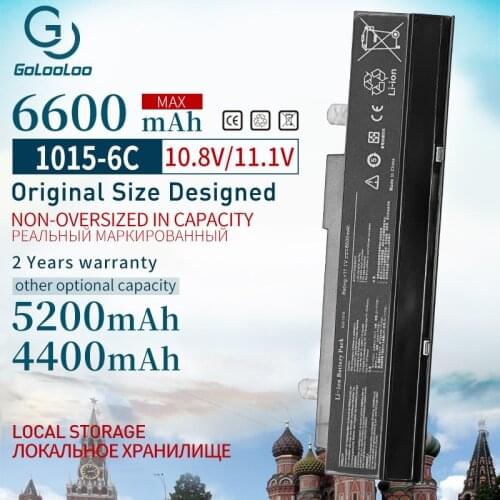 Goloolo 6600mAh 6Cells Battery For Asus A31-1015 A32-1015 AL31-1015 Eee PC 1011 1015P 1016P 1215 1215N 1215P 1215T VX6 R011 R051