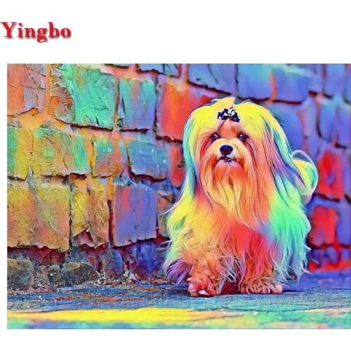 Shih tzu dog diamond painting animals 5D FULL Square free shipping diy handmade cross stitch kit diamond embroidery mosaic decor