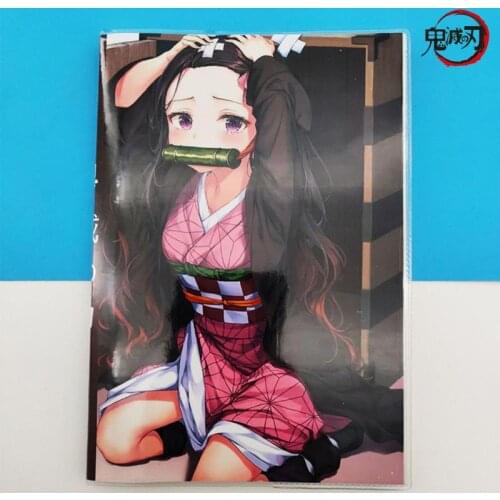 Anime Cos Kimetsu No Yaiba Kamado Nezuko Kamado Tanjirou Agatsuma Zenitsu Tomioka Giyuu Printed Diary Demon Slayer Cos Book