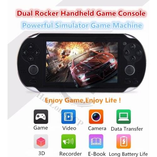 HaoLongGCP For Neogeo For Snes arcade handheld game console dual rocker 4.3 inch 8GB memory build in thousand free retro game