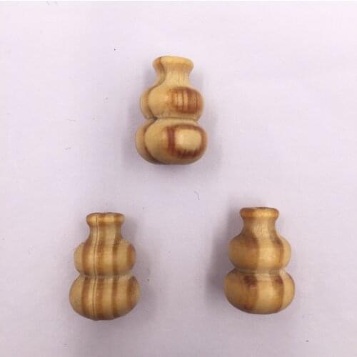 DIY Natural Wood Beads Loose Gourd Shape Wooden Spacer Beads For Necklace Bracelet Making Jewelry Findings 26mmX16mm 20Pcs/Lot