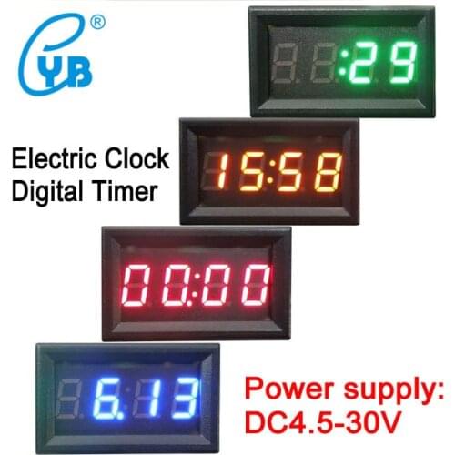 YB27T LED Display Car Digital Clock 5V 9V 12V luminous Car Clock Dashboard Motorcycle Accessory Car Electric Clock Digital Timer