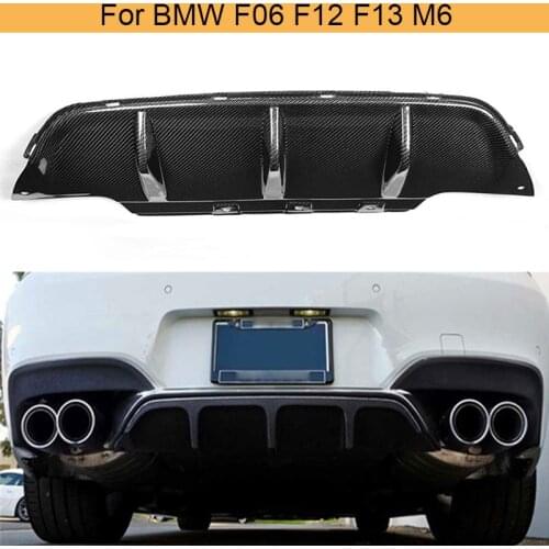 Carbon Fiber Rear Bumper Diffuser Lip for BMW 6 Series F06 F12 F13 M6 2012 - 2017 Rear Bumper Diffuser Lip Spoiler Black FRP