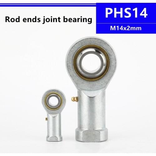 10Pcs PHS14 M14x2mm Fish Eye Rod End Joint Bearing Rod Ends Plain Bearings With Oil Nozzle Inner Thread