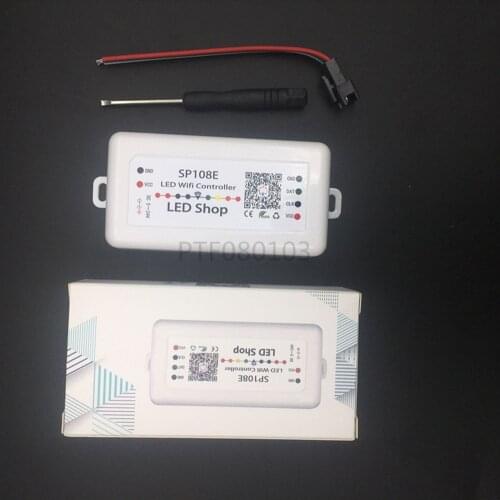 SP108E SPI WIFI Bluetooth pixel IC Music Controller by smart phone APP For WS2812B WS2813 SK6812RGBW Strip DC5-12V