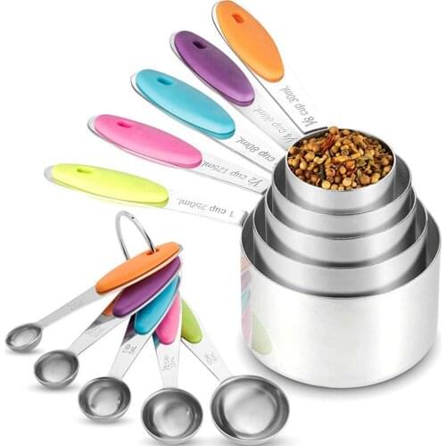 Measuring Cup Stainless Steel Kitchen Measuring Spoon Scoop For Baking Tea Coffee Kitchen Accessories Measuring Tool Set