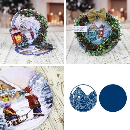 Playing in the Snow New Arrival 2021 Metal Cutting Die Scrapbooking DIY Decoration Craft Embossing Stencil Make Albums