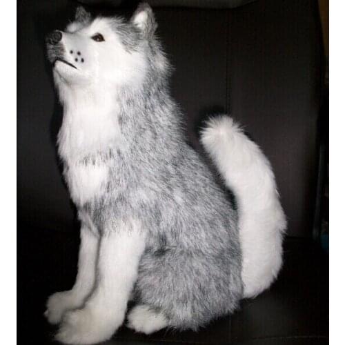 Lovely husky toy simulation sitting husky dog doll birthday gift about 30cm 0766
