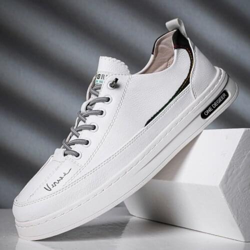 2021 Leather Men casual shoes Comfortable Soft Mens Loafers Korean Version wild casual tide shoes