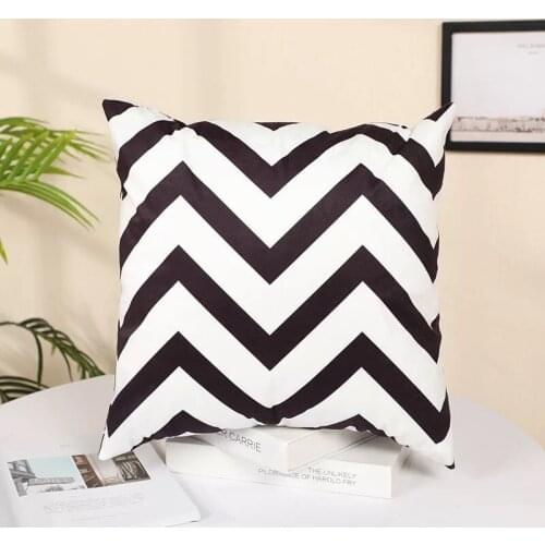 New Geometric Printed Pillow Case Cusion Cover Square Polyester Linen Pillowcase 45cm*45cm Decoration Home