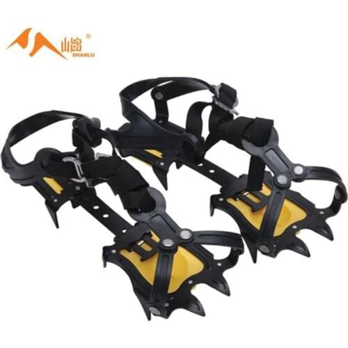 SzBlaZe Anti-Slip Ten Teeth Ice Crampons Snow Boot Stainless Steel Ice cleats Snow Grips Traction Spikes for Hiking Climbing