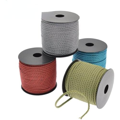 New 2021 50m Reflective Paracord 4mm Paracord 7 Strand Outdoor Camping Rope Parachute Cord Lanyard Tent Multifunction