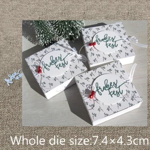 New Design Craft Metal Cutting Die German happy holiday decoration scrapbook die cuts Album Paper Card Craft Embossing die cuts