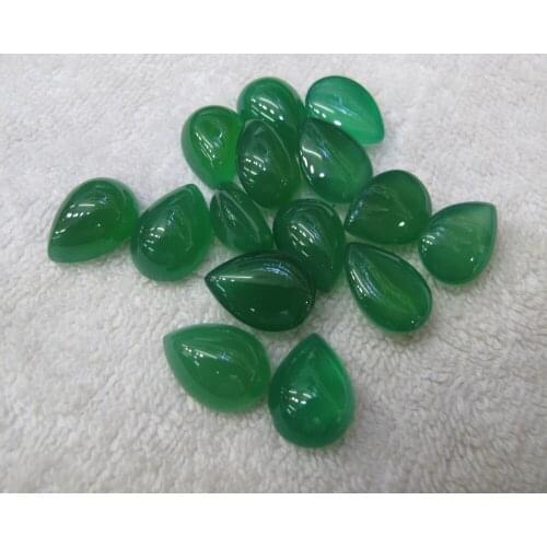 Wholesale 30pcs/lot Green Agat e Carnelian 13x18mm Pear Cabochon Natural Gem Stone Jewelry Ring Cabochon