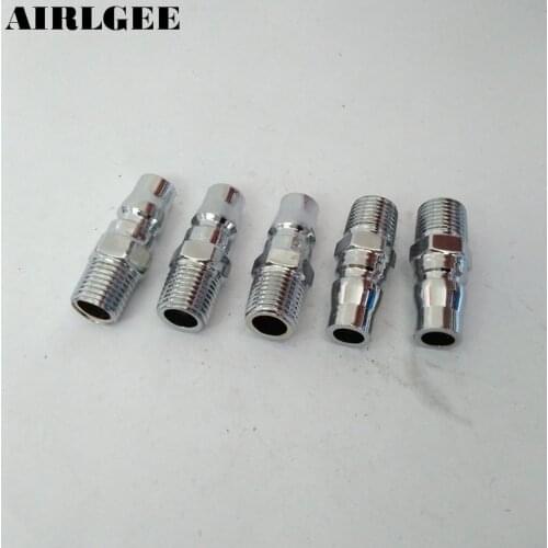 5 Pcs Pneumatic Fitting 1/4PT Male Thread Air Coupler Quick Connector PM20
