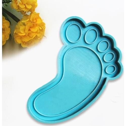 Big Feet Coaster Epoxy Resin Mold Cup Mat Mug Pad Silicone Mould DIY Crafts Ornaments Home Decorations Casting Tool