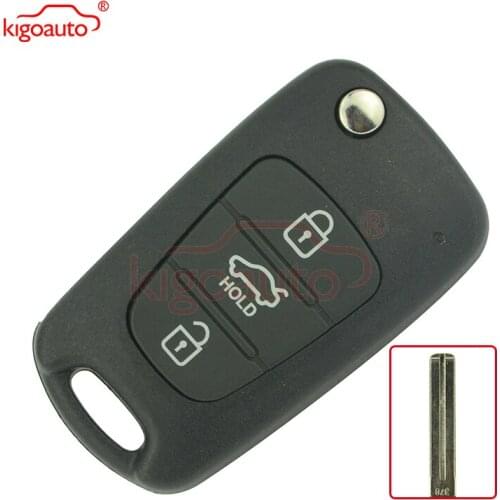 Flip remote key 3 button 434Mhz for Hyundai i20 i30 car Key Replacement Remote kigoauto