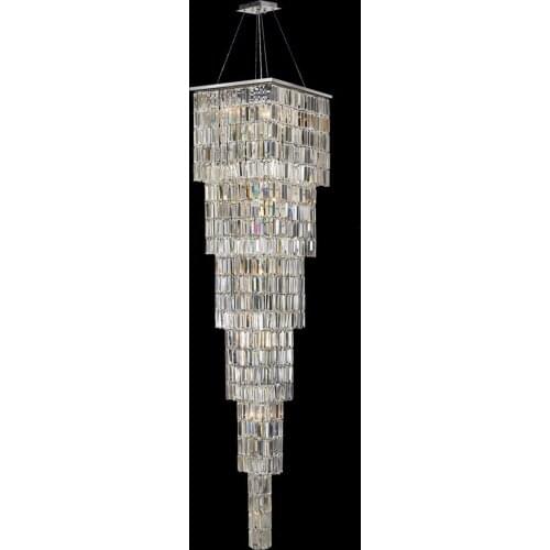 Luxury Big Europe Large Luster Crystal Chandelier Light modena entrance crystal light large 6tier square Hotel Lounge Decoration