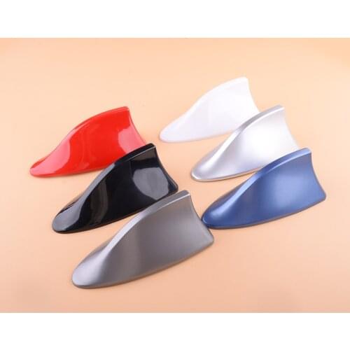Universal Car Exterior Roof Shark Fin Antenna FM/AM Signal Radio Aerial Decoration Black/Red/Blue/Silver/Grey/White