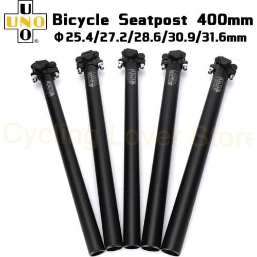 UNO Ultralight Bike Seatpost 400mm Mountain Road Bicycle Seat Tube 25.4/27.2/28.6/30.9/31.8mm Bike Pole MTB Parts