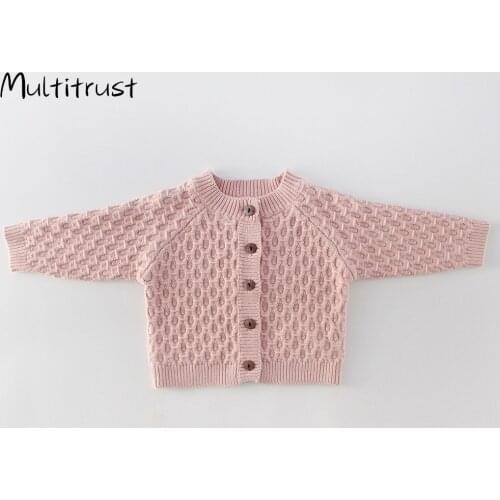 2020 Spring Autumn Outfits Baby Girls Boys infants children sweaters knitted solid color diamond coat jacket all-match cardigan