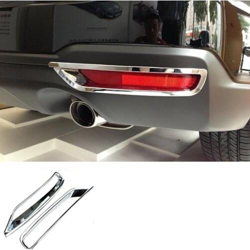 YAQUICKA 2Pcs/set ABS Chrome Car Rear Fog Light Lamp Cover Trim Frame Car Styling for Subaru Forester 2013 Car-covers