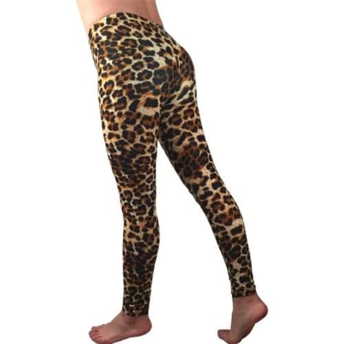 YGYEEG Fashion Push Up Leggings Women Workout Leggings Slim Leggings Polyester Leopard Print Jeggings Women Pencil Pants XS-4XL