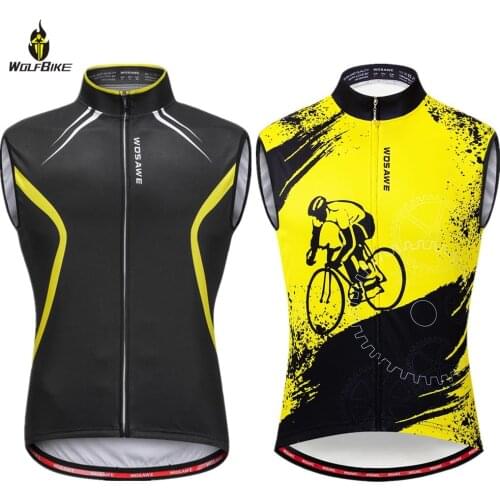 Wolfbike Reflective Cycling Vest Anti-sweat MTB Bike Sleeveless Jersey Running Sports Waistcoat Summer Breathable Downhill Gilet