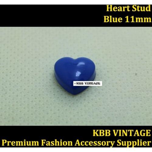 10PC Heart Stud Screwback DIY Rivet for Clothing Shoes Bags Accessories1/2" Sky-Blue