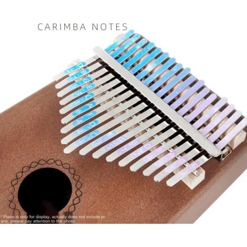 Kalimba 17 Key Tone Name Sticker Thumb Piano Sticker Percussion Parts Accessories for Learner Multicolor Musical Instrument Kit