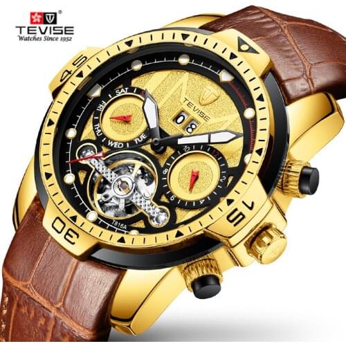 21 Rubies Mens Fashion Casual Sport Mechanical Watch Mens Watches Top Brand Luxury Leather Drop Shipping Wristwatch Male Clock