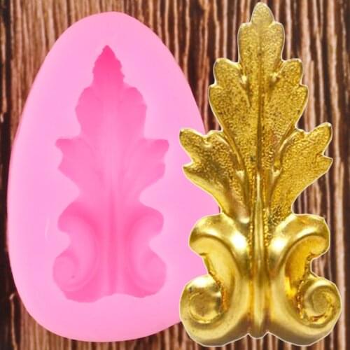 3D Craft Leaves Border Silicone Molds Candy Polymer Clay Chocolate Mould DIY Party Cupcake Topper Fondant Cake Decorating Tools