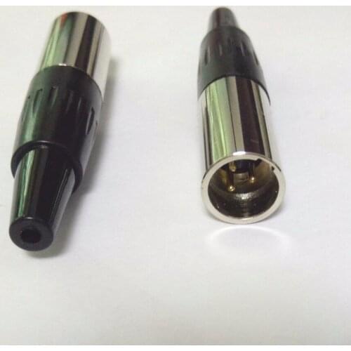 500 PCS high quality Mini XLR 3-Pin Male plug Audio Cable adapter New