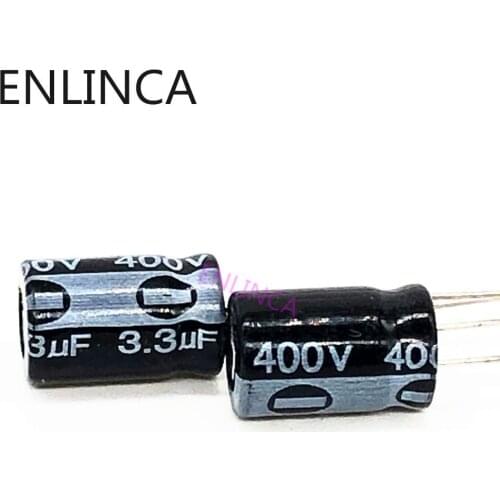 500pcs/lot 3.3UF 400V 3.3UF aluminum electrolytic capacitor size 8*12 BC15 20
