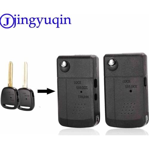 Jingyuqin Modified 1/2 Buttons Car Key Shell Cover For Toyota Carina Estima Harrier Previa Corolla Celica Case Folding Flid