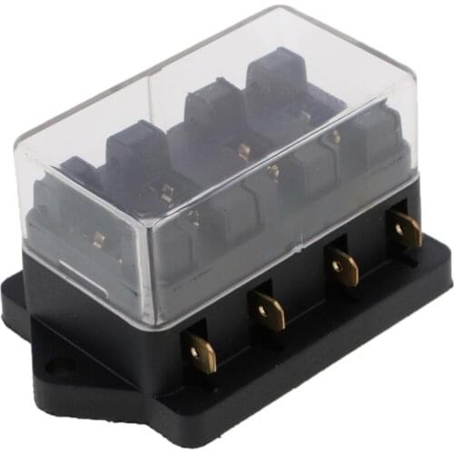 DC 12V 24V 32V Circuit ATC, ATO Blade Fuse Box Block Fuse Holder 4-Way