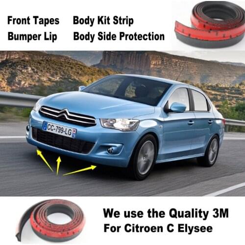 For Citroen DS4 DS 4 C Elysee Xsara Picasso Berlingo Car Bumper Lips Spoiler Kit Strip Front Tapes Body Chassis Side Protection