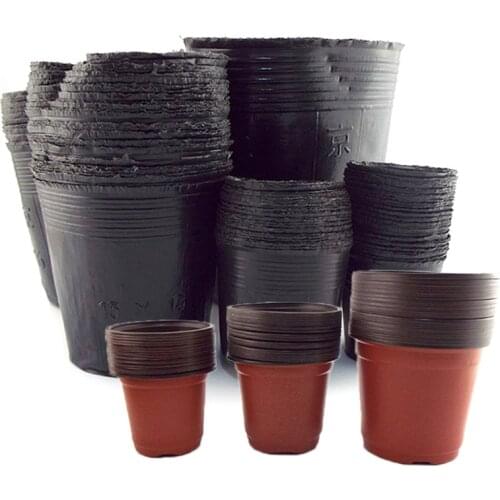 50/100 6/8/12cm plant grow pot gardening Nursery Cups planter Starters garden flower planter plastic pots Herb vegs Home tools