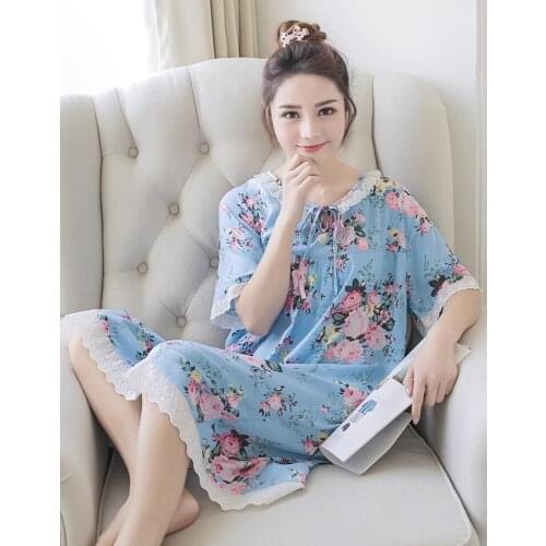 Женские длинные ночные сорочки KHQWKR China At AliExpress