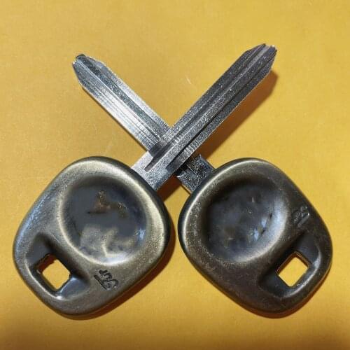 With Symbol ALL METAL Copper Retro Car Key embryo Replacement Toyota Remote Case Fob Cover Key Shell TOY43 Blade