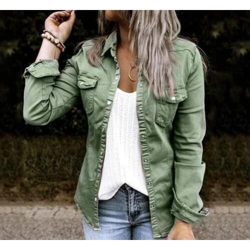 Fashion slim jacket long sleeve turn-down collar single breasted double pocket women coat Black,gray,blue,green chaquetas