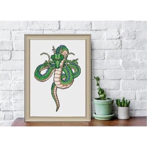 Fashional Embroidery The Eternal Shenron Riolis Counted Cross Stitch Kit with 100% Cotton Floss & Free Shipping for Home Decor