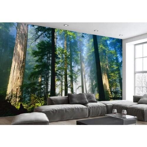 Wall papers home decor 3d Forest Park wall paper for bedroom modern customize wall paper mural 3d roll size