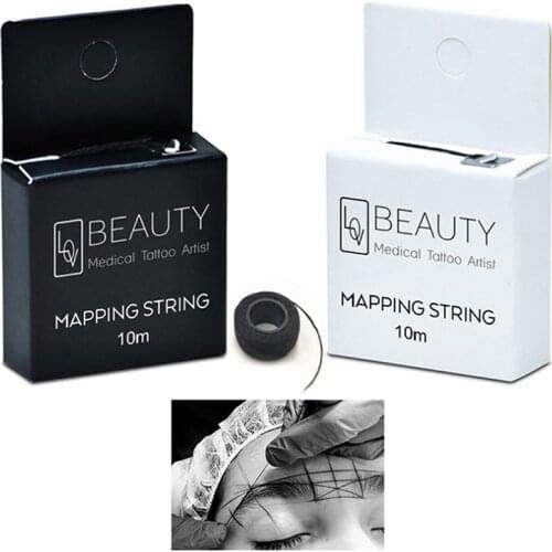 10m Microblading Mapping String Pre-Inked Eyebrow Marker Thread Tattoo Brows Point Tattoo Mapping String Beauty Tools Wholesale