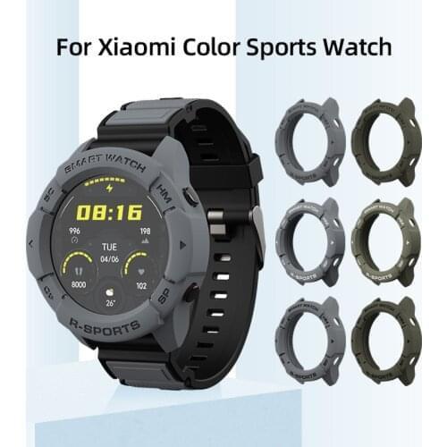 2021 New Case For Xiaomi Mi Smart Watch Color Sports Version Smart watch TPU Shell Protector Cover Band Strap Accessories