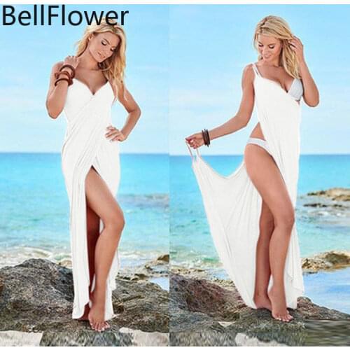 2021 New Plus Size Fashion Women Multiple Colour Beach Cover Up Wrap Sarong Long Dress Backless Sling Swimwear Sexy Maxi Dresses